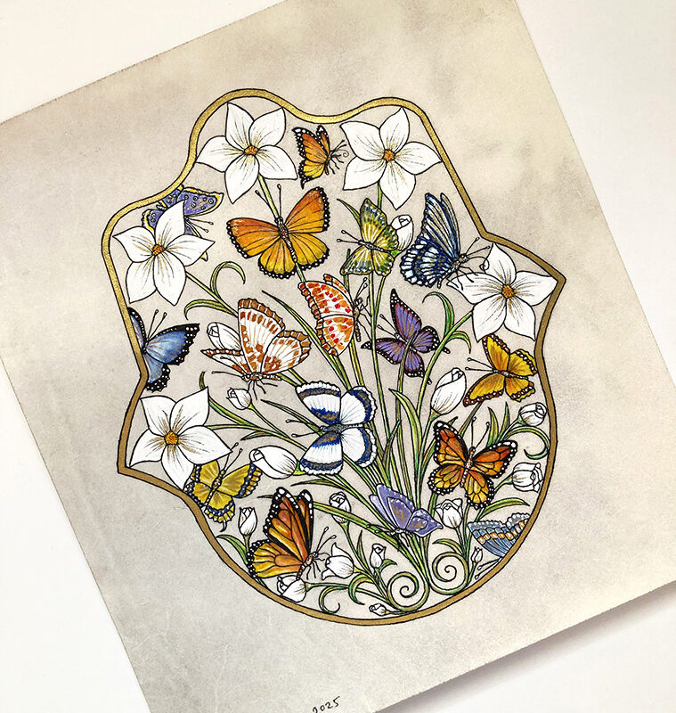 colorful nature hamsa